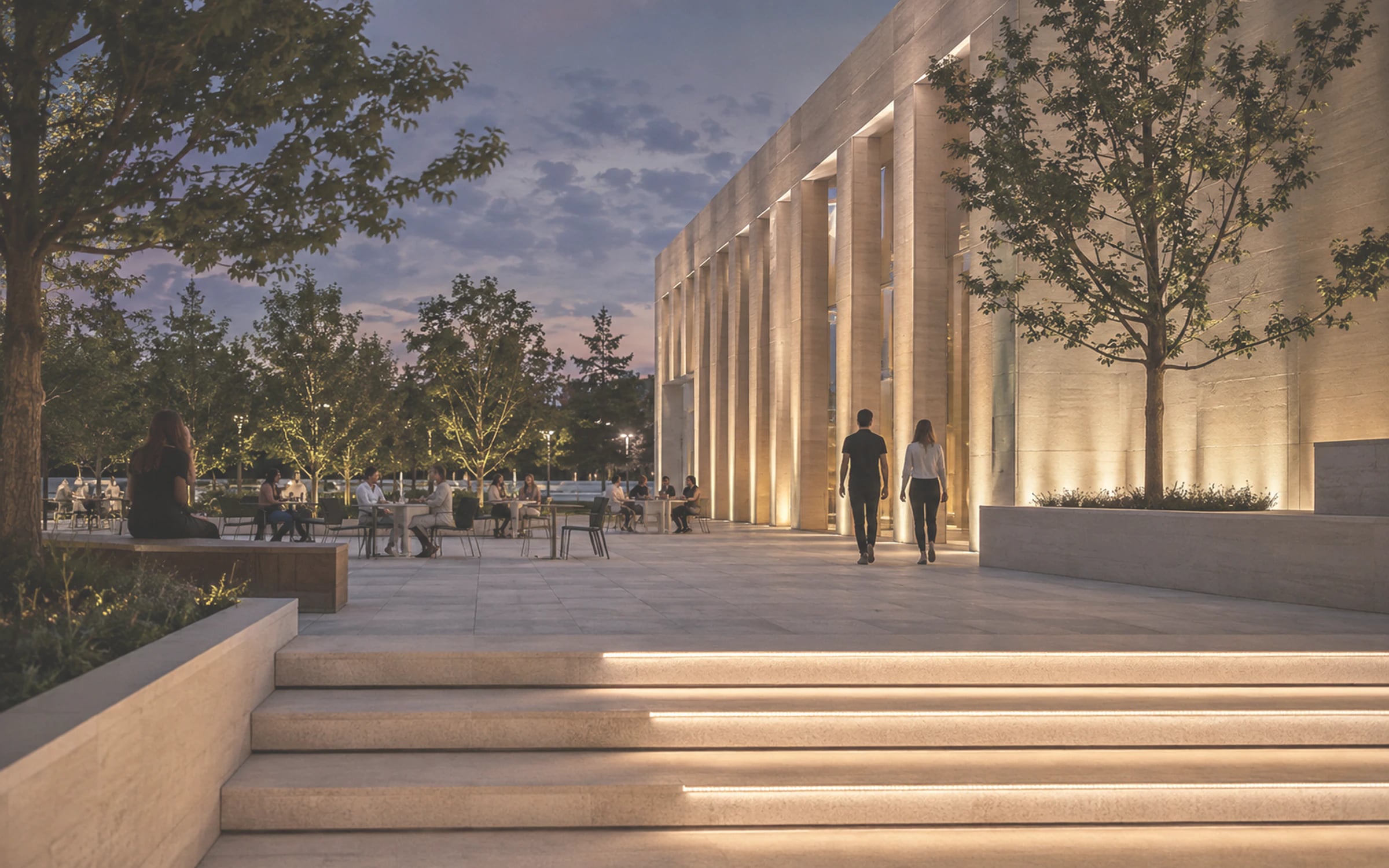 LUXiFiC outdoor lighting work shown in a supplied project image