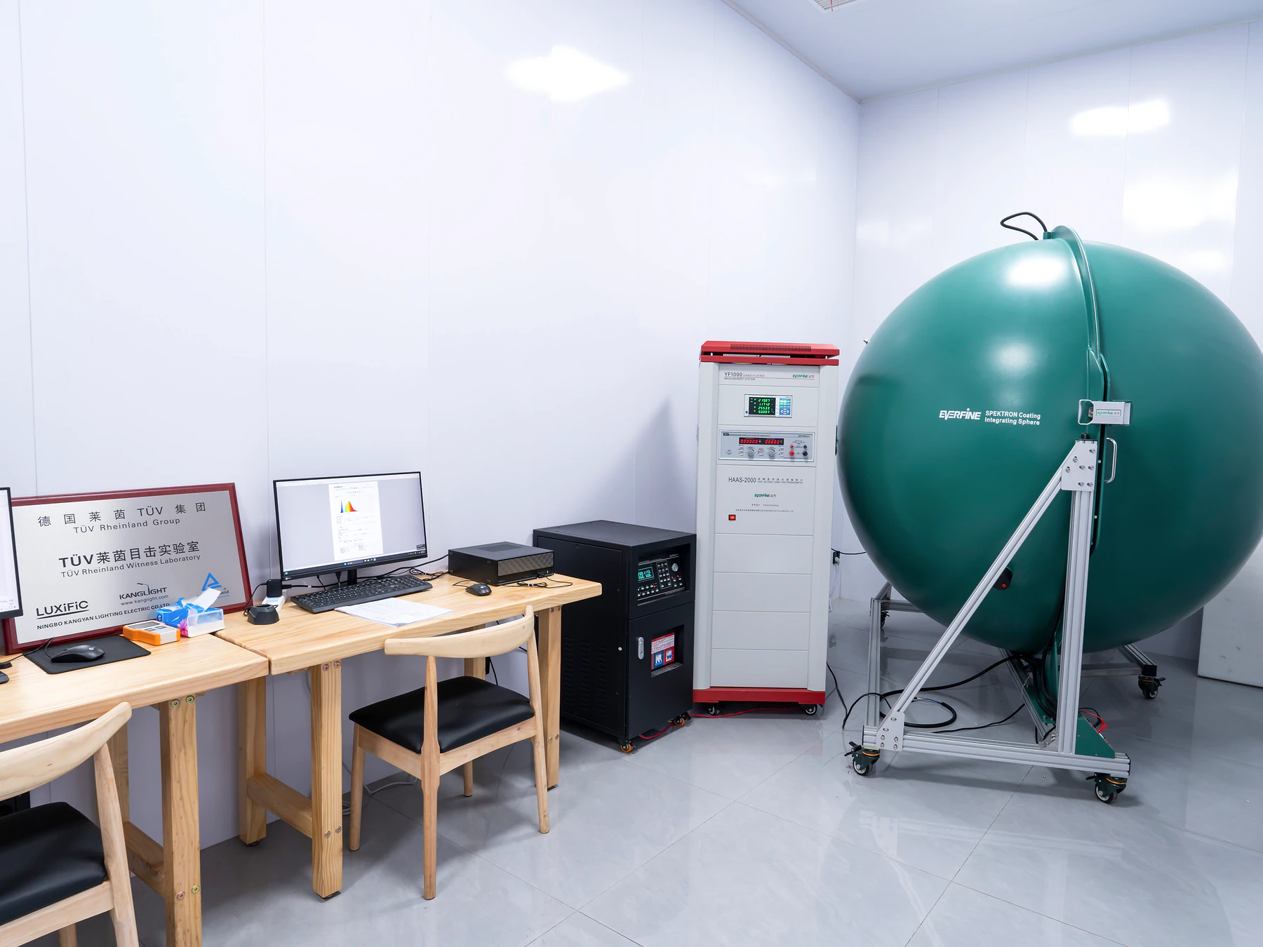 Lighting measurement equipment used in a project specification review